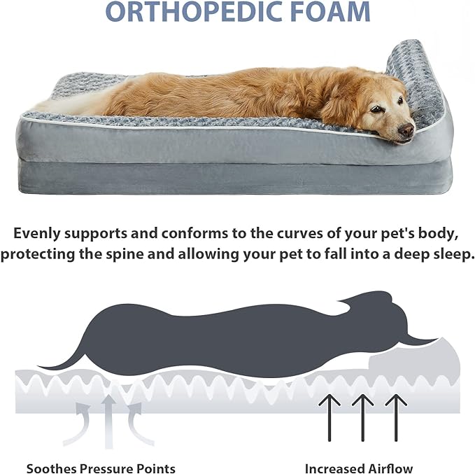 BFPETHOME Orthopedic Dog Beds for Large Dogs-Waterproof Sofa Pet Bed - Image 3
