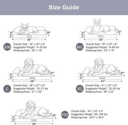 Orthopedic Dog Bed Medium Size Dog, Memory Foam Dogs Bed - Image 2