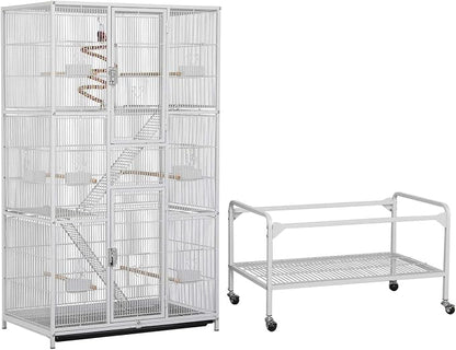 Yaheetech 69-Inch Extra Large Wrought Animal Cage Metal 3 Levels Small Animal - Image 8