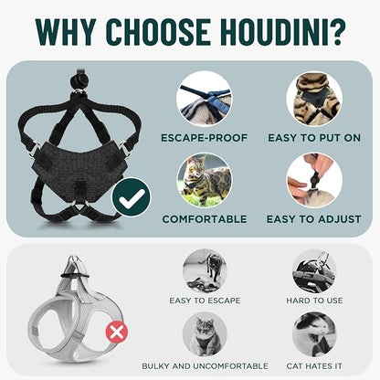 Houdini™ Escape Proof Cat Harness and Leash Set by OutdoorBengal – Red - Image 3