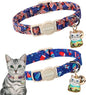 Cat Collar, 2 Pack 4th og July Cat Collars Breakaway by DOGWONG
