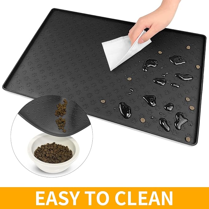 Ptlom Pet Placemat for Dog and Cat, Mat for Prevent Food and Water Overflow - Image 7