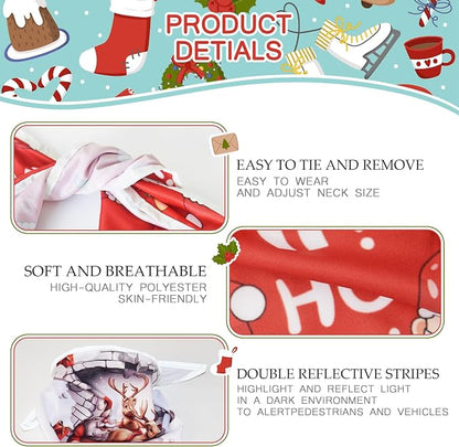 Christmas Dog Bandanas, Reflective Dog Bandana - Image 4