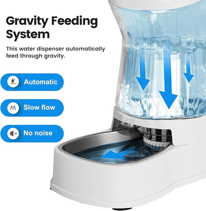 Gardner Pet Automatic Dog Water Dispenser Gravity Stainless Steel Water Waterer - Image 5