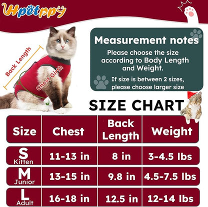 Cat Recovery Suit After Surgery, Breathable Cat Surgery Recovery Suit - Image 2
