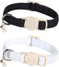 Cat Collar-2 Pack Cat Collar Black and White Linnet by BoboRainbow
