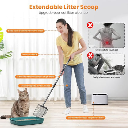 Cat Litter Scoop 43 inch Metal Litter Scooper - Image 2