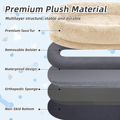 Human Dog Bed for Adults & Pets, Blanket & Strap, Orthopedic Washable Lounger - Image 5
