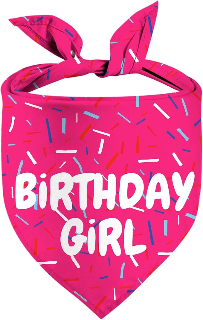 Birthday Dog Bandanas 1 Pack, Colorful It's My Birthday Dog Scarfs by Yaofavo