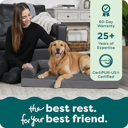 FurHaven Orthopedic Dog Bed for Large Dogs, L-Shaped Chaise Mattress - Image 9