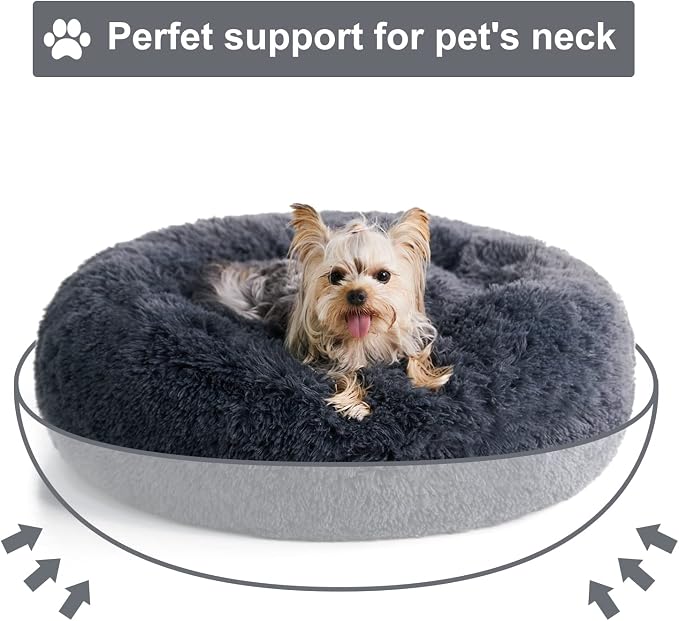 WNPETHOME Calming Dog Beds for Large Dogs, Anti-Anxiety Donut Large Pet Bed - Image 4