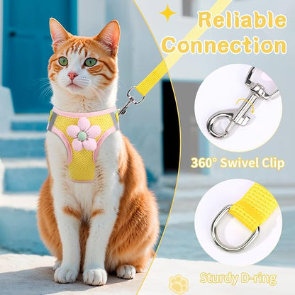 Cat Harness and Leash Set for Walking Escape Proof, Adjustable Kitten Harness - Image 6