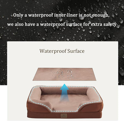 Bedfolks Orthopedic Dog Bed Extra Small, Waterproof Dog Sofa Bed - Image 3
