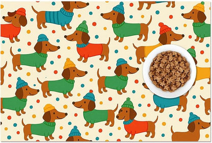 Cute Dachshund Dogs Pet Food Mat Spill-Proof Pet Feeding Mat - Image 8