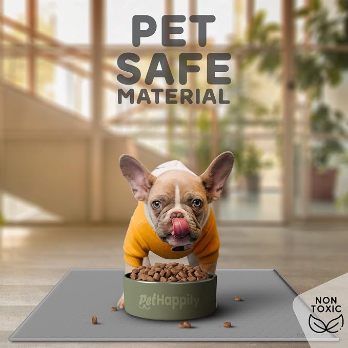 Dog Food Mat - 28x18 Raised Edges Dogs Mat - Image 3