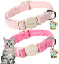 Cat Collar, 2 Pack Pink Cat Collars Breakaway by DOGWONG