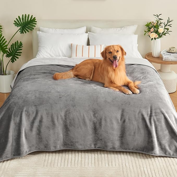 Waterproof Blanket 60"x80" for Adults, Reversible Waterproof Bed Cover for Dogs by Yaning