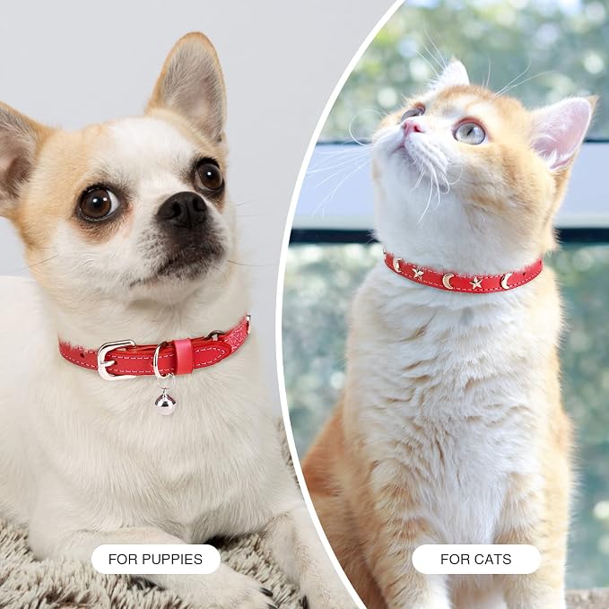 Leather Cat Collars for Boy Girl Cats - Image 7