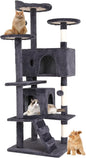 BestPet | 54" Cat Tree Tower | Ashy | Sturdy, Hanging Cat Toys, Observation by BestPet