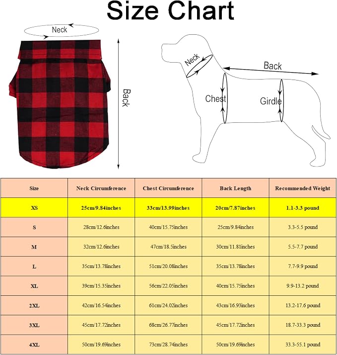 Tongcloud 3 Pack Plaid Puppy Cat & Dog Shirts - Image 3
