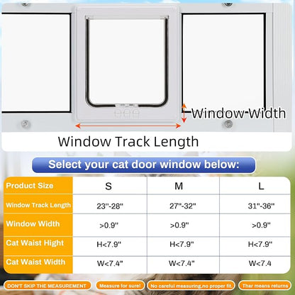 Full Size Window Pet Door for Cats & Small Dogs 31"-36" Various Sliding Windows - Image 2