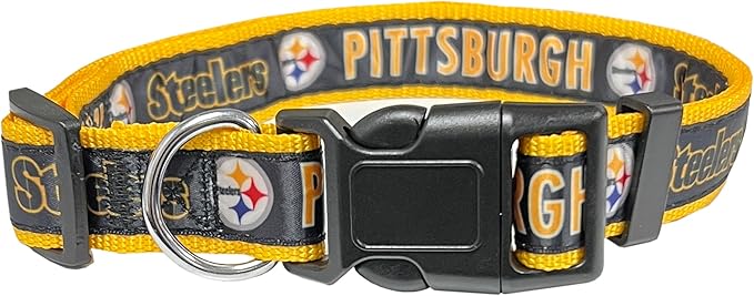 Pets First NFL Pittsburgh Steelers Licensed PET COLLAR, Extra Large by PETSFIRST