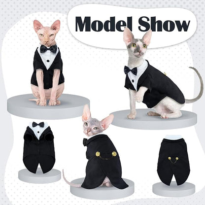 QBLEEV Cat Tuxedo Suit, Cat Halloween Costumes - Image 5