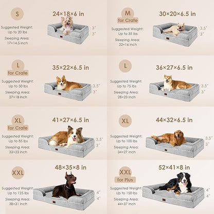 EHEYCIGA Orthopedic XL Dog Beds, Waterproof Memory Foam Dog Bed - Image 2