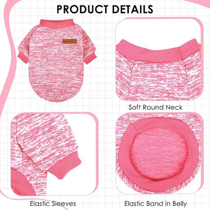 1 Pc Dog Sweaters for Small Dogs Girl Boy Winter Fleece Clothes Warm Soft Dog - Image 3