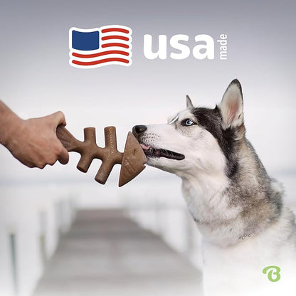 Benebone Tiny 2-Pack Fishbone Durable Dog Chew Toys, Real Fish Flavor, Made in - Image 5