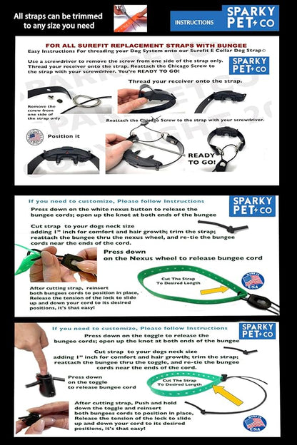 Sparky Pet Co - Surefit ECollar Replacement Strap - Bungee - Waterproof - - Image 3