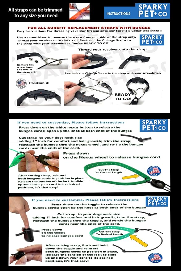Sparky Pet Co - Surefit ECollar Replacement GPS Strap - Bungee Dog Collar - - Image 3
