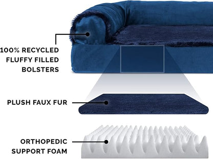 Furhaven Orthopedic Dog Bed for Large/Medium Dogs w/ Removable Bolsters & - Image 3