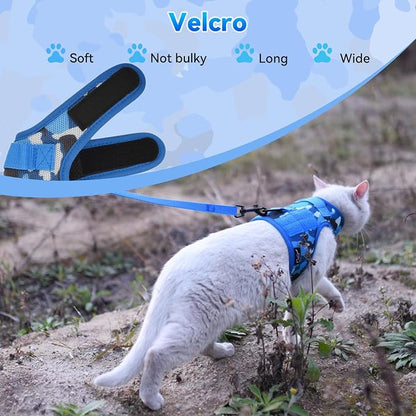 Tactical Cat Harness and Leash for Walking Escape Proof Breathable Mesh Fabric - Image 5