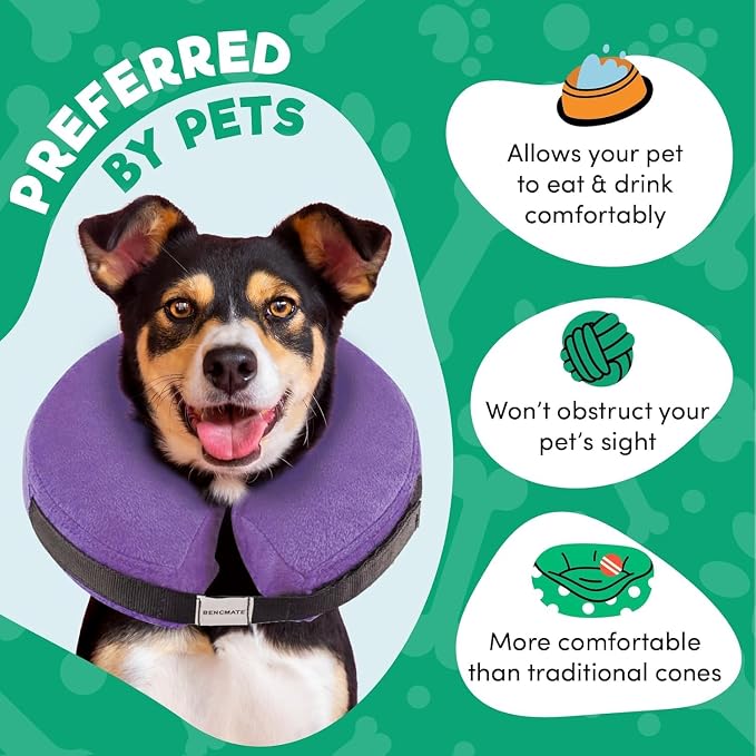 BENCMATE Inflatable Dog Cone Collar Alternative, Soft Dog Cone - Image 5