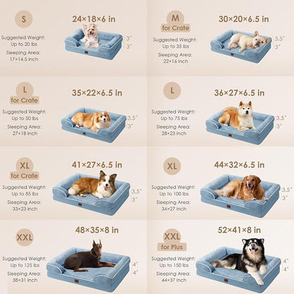 EHEYCIGA Orthopedic XL Dog Beds, Waterproof Memory Foam Dog Bed - Image 2