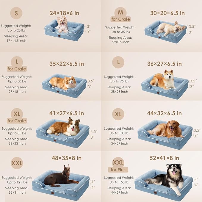 EHEYCIGA Orthopedic Dog Beds for Large Dogs, Waterproof Memory Foam Large Dog - Image 2