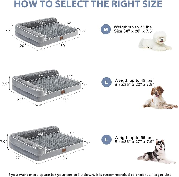 BFPETHOME Orthopedic Dog Beds for Large Dogs-Waterproof Sofa Pet Bed - Image 4