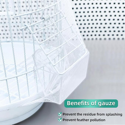 Bird Cage Seed Catcher, Seed Catcher Guard Net Cover, Parrot Nylon Mesh Net - Image 3