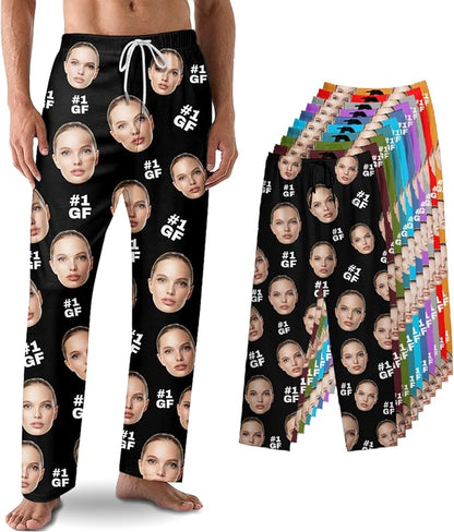 Custom Pajama Pants with Face customized PJ Pants Christmas Valentine gifts by Unknown
