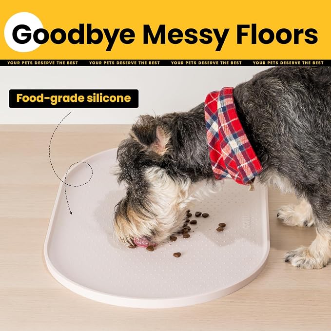 Dog Food Mat, 1/2 Inch Raised Edges Cat Feeding Mat, BPA-Free Silicone Pet Mats - Image 5