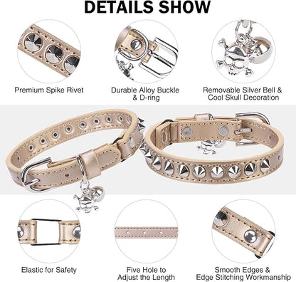 Leather Cat Collars for Boy Girl Cats - Image 2
