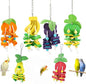 Natural Wood Parrot Toys Set of 6 Pieces by Unknown