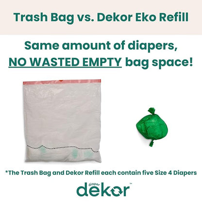 Diaper Dekor CLASSIC Diaper Pail Refills | 4 Count Unscented | Exclusive - Image 5