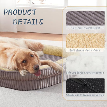 Orthopedic Dog Bed for Large Dogs Breeds, High Density Egg Crate Foam Dog Sofa - Image 3