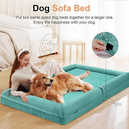 Large Dog Bed Orthopedic Washable: Beds Bolster XL Bed Medium Large Dogs Egg - Image 3