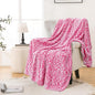 Bnuitland Pink Leopard Print Flannel Throw Blanket, 300 GSM Double Sided Fuzzy by BNUITLAND