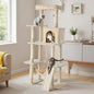 Large Cat Tree 63 Inch, Sisal Scratching Posts Board and Hammock, Pet Play House by Aidoly
