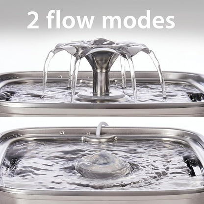 Veken Innovation Award Winner Stainless Steel Cat Water Fountain, 108oz/3.2L - Image 6