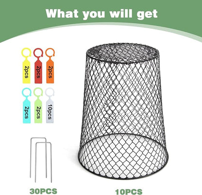 10 Pcs 6.8"×7.4" Seedling Plant Protectors from Animals, Chicken Wire Plant - Image 6